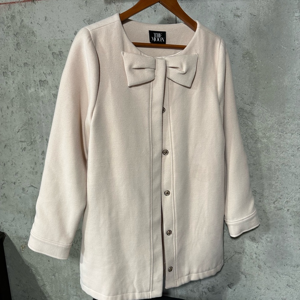 Pink Bow Pea Coat